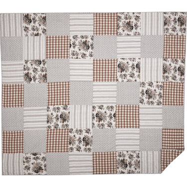 Annie Portabella Floral Patch Twin Quilt 68Wx86L VHC Brands - The Fox Decor